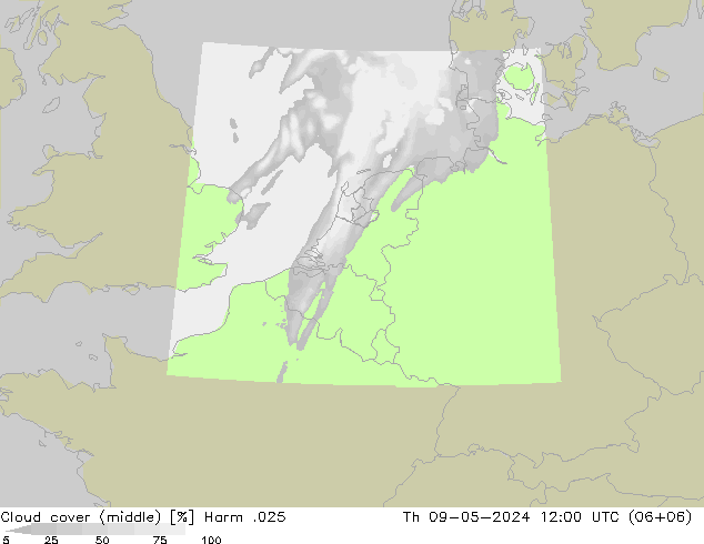 Wolken (mittel) Harm .025 Do 09.05.2024 12 UTC