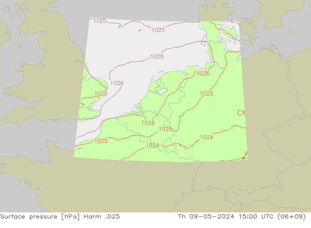 Luchtdruk (Grond) Harm .025 do 09.05.2024 15 UTC