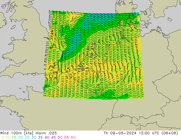 Wind 100m Harm .025 Do 09.05.2024 12 UTC