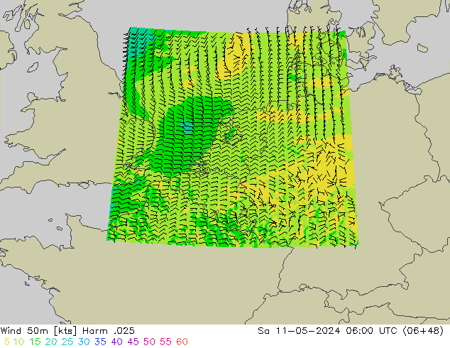Wind 50m Harm .025 So 11.05.2024 06 UTC