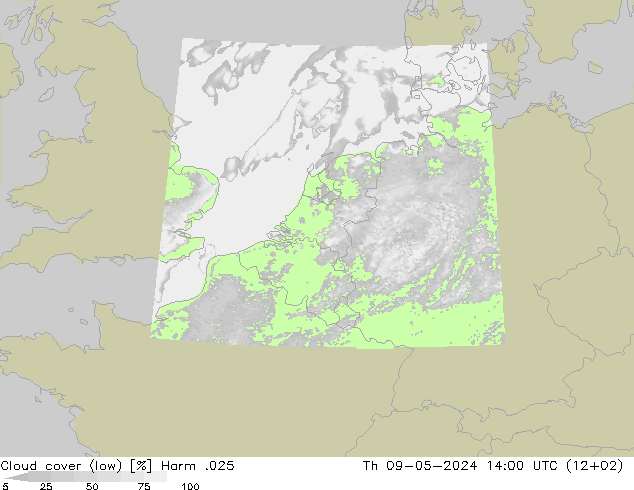 Wolken (tief) Harm .025 Do 09.05.2024 14 UTC
