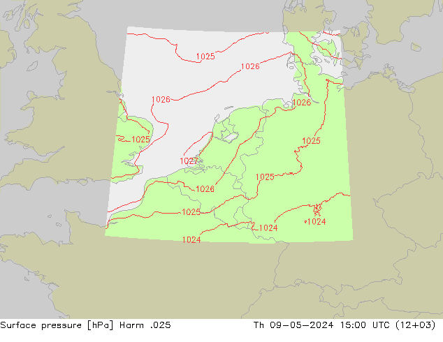 Luchtdruk (Grond) Harm .025 do 09.05.2024 15 UTC