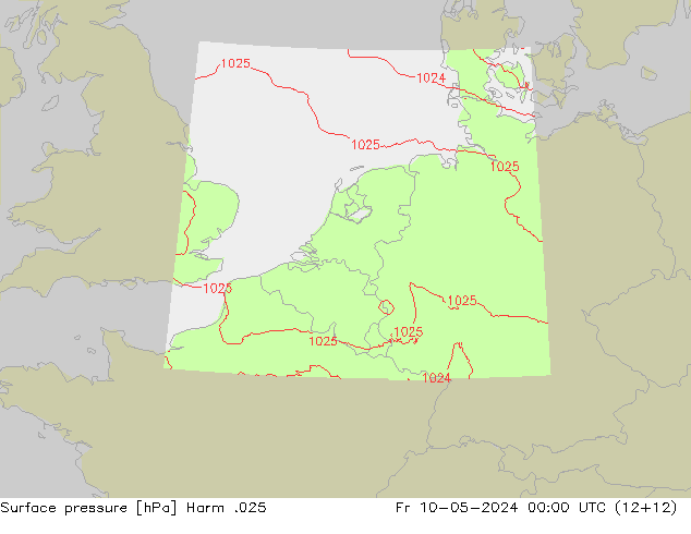 Luchtdruk (Grond) Harm .025 vr 10.05.2024 00 UTC