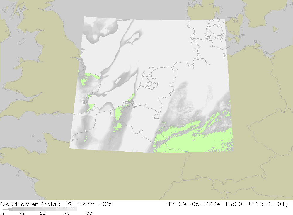 Nubi (totali) Harm .025 gio 09.05.2024 13 UTC