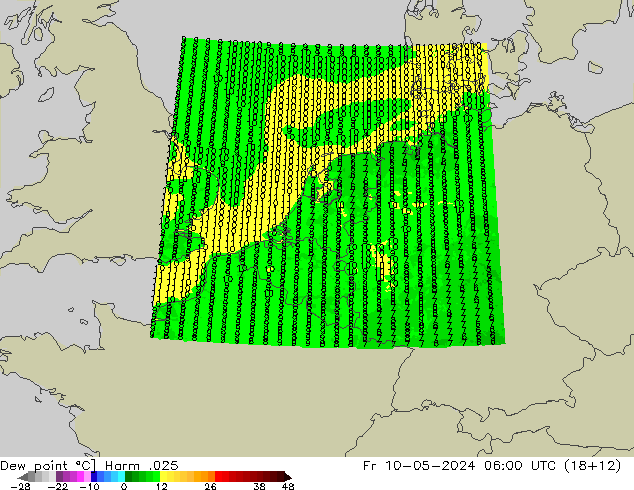 Dew point Harm .025 Fr 10.05.2024 06 UTC