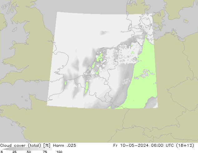 Nuages (total) Harm .025 ven 10.05.2024 06 UTC