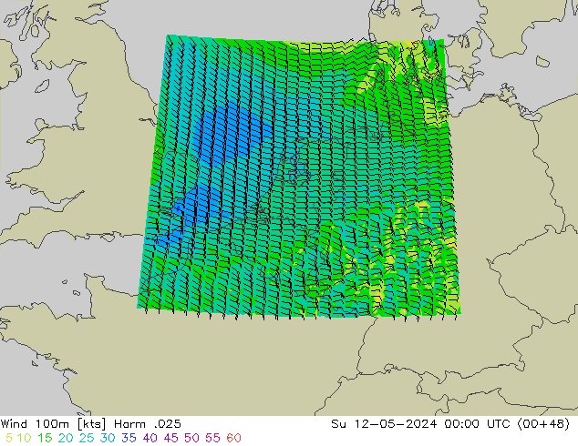 Wind 100m Harm .025 Su 12.05.2024 00 UTC