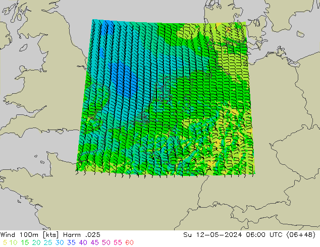Wind 100m Harm .025 Su 12.05.2024 06 UTC