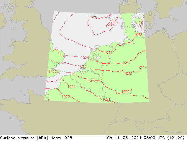 Luchtdruk (Grond) Harm .025 za 11.05.2024 08 UTC