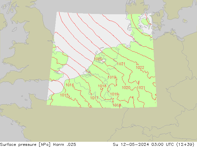 приземное давление Harm .025 Вс 12.05.2024 03 UTC