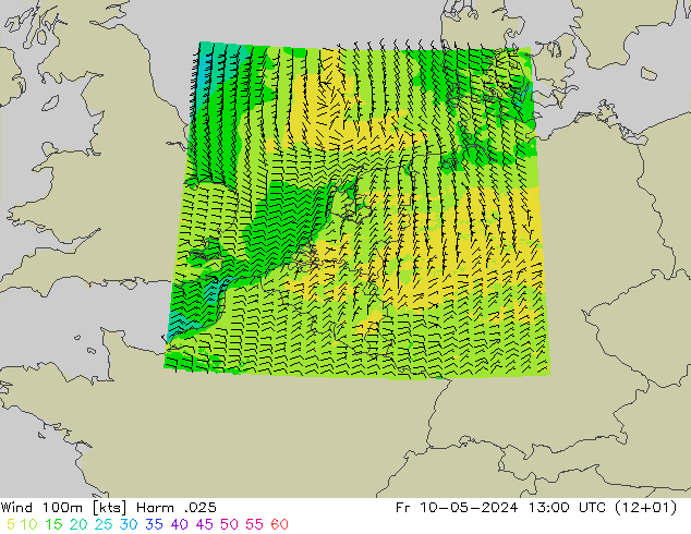 Wind 100m Harm .025 Fr 10.05.2024 13 UTC