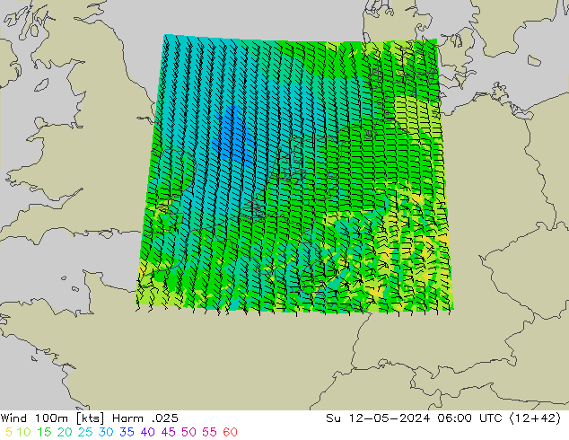 Wind 100m Harm .025 So 12.05.2024 06 UTC