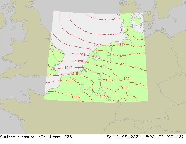 Luchtdruk (Grond) Harm .025 za 11.05.2024 18 UTC