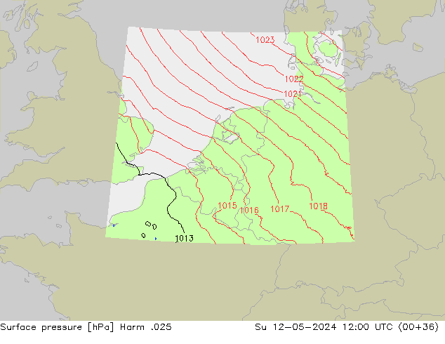 приземное давление Harm .025 Вс 12.05.2024 12 UTC