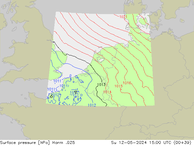 Surface pressure Harm .025 Su 12.05.2024 15 UTC