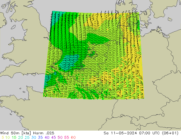 Wind 50m Harm .025 Sa 11.05.2024 07 UTC