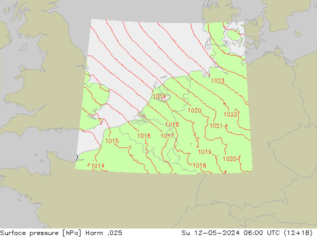 Luchtdruk (Grond) Harm .025 zo 12.05.2024 06 UTC