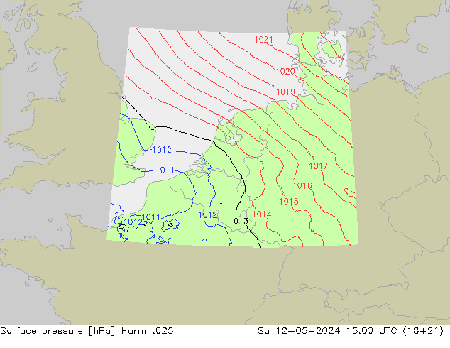 Surface pressure Harm .025 Su 12.05.2024 15 UTC