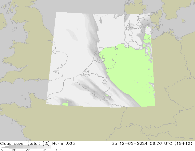 nuvens (total) Harm .025 Dom 12.05.2024 06 UTC