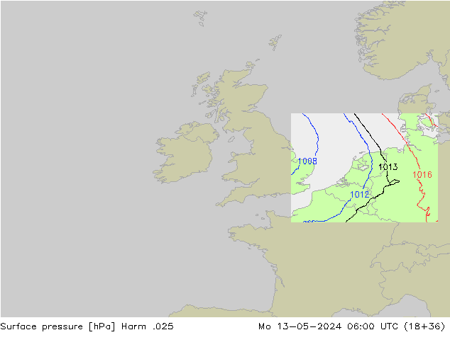 Surface pressure Harm .025 Mo 13.05.2024 06 UTC