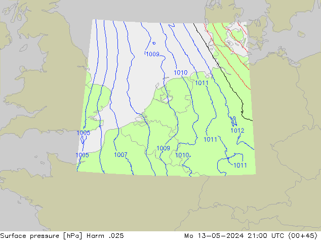 приземное давление Harm .025 пн 13.05.2024 21 UTC