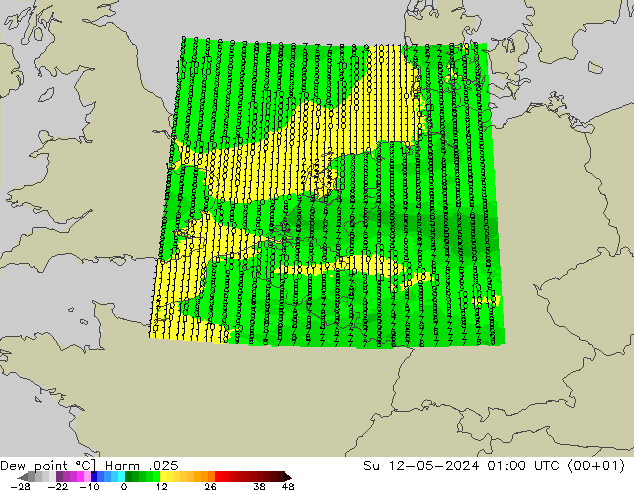 Dew point Harm .025 Su 12.05.2024 01 UTC