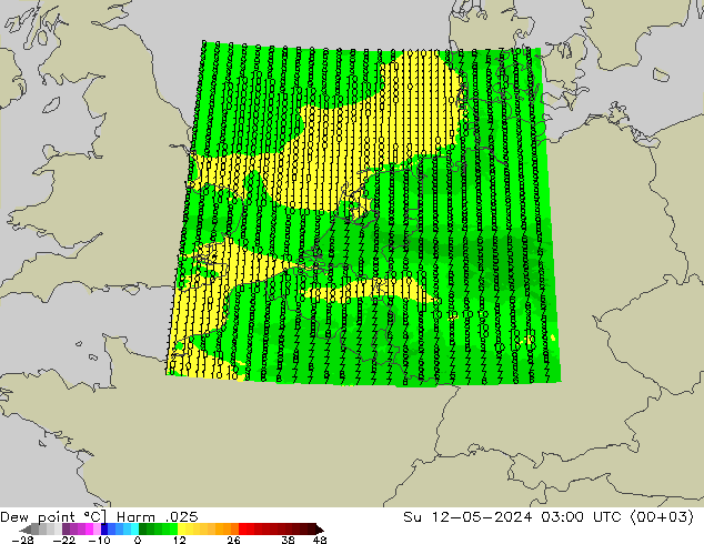Dew point Harm .025 Su 12.05.2024 03 UTC