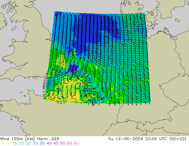 Wind 100m Harm .025 So 12.05.2024 20 UTC