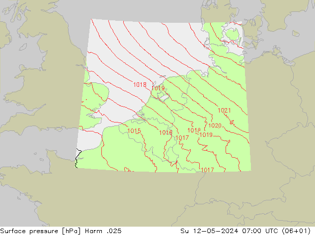 Luchtdruk (Grond) Harm .025 zo 12.05.2024 07 UTC