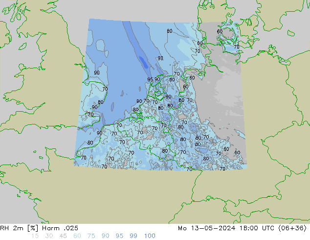 RH 2m Harm .025 lun 13.05.2024 18 UTC