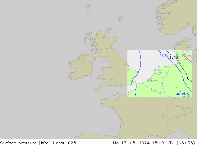 приземное давление Harm .025 пн 13.05.2024 15 UTC