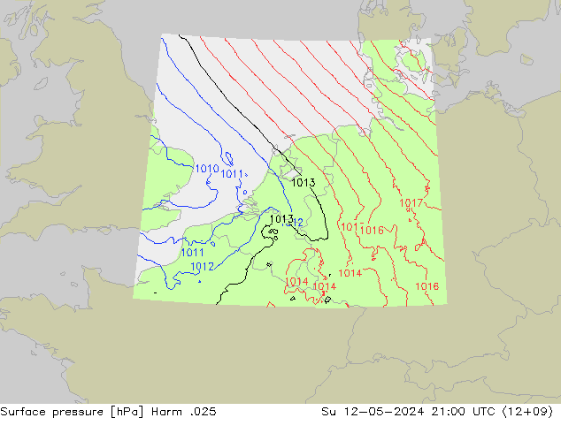 приземное давление Harm .025 Вс 12.05.2024 21 UTC
