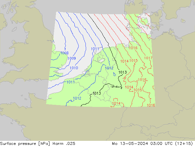 приземное давление Harm .025 пн 13.05.2024 03 UTC