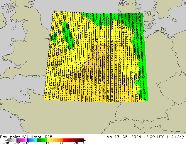 Dew point Harm .025 Mo 13.05.2024 12 UTC