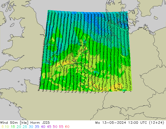 Wind 50m Harm .025 Mo 13.05.2024 12 UTC