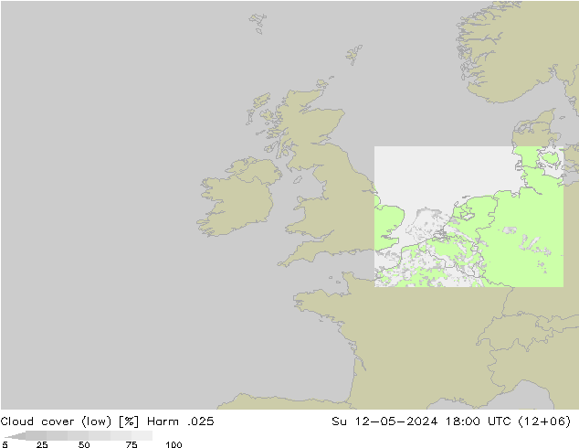 zachmurzenie (niskie) Harm .025 nie. 12.05.2024 18 UTC