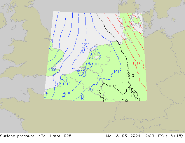 Surface pressure Harm .025 Mo 13.05.2024 12 UTC