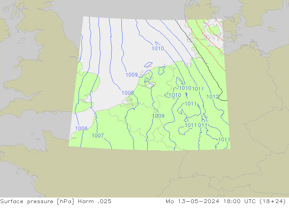 Surface pressure Harm .025 Mo 13.05.2024 18 UTC