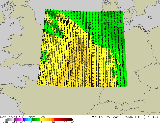 Dew point Harm .025 Mo 13.05.2024 06 UTC