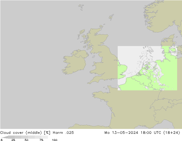 Cloud cover (middle) Harm .025 Mo 13.05.2024 18 UTC
