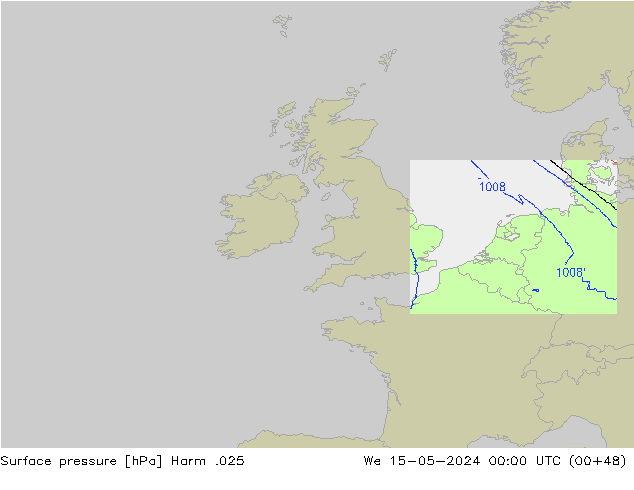 Presión superficial Harm .025 mié 15.05.2024 00 UTC