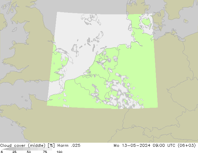 oblačnosti uprostřed Harm .025 Po 13.05.2024 09 UTC