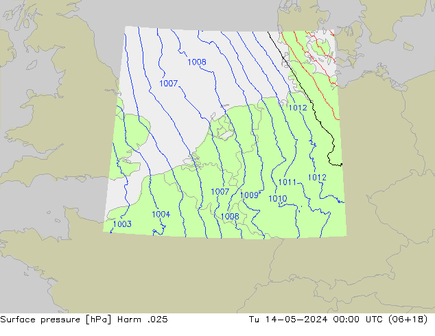 приземное давление Harm .025 вт 14.05.2024 00 UTC