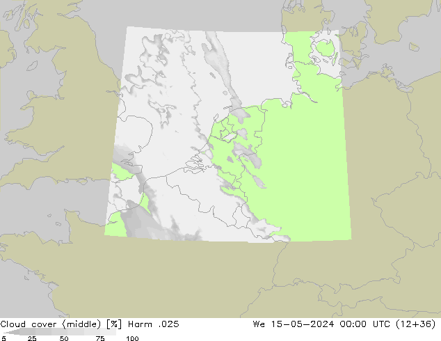 Bewolking (Middelb.) Harm .025 wo 15.05.2024 00 UTC