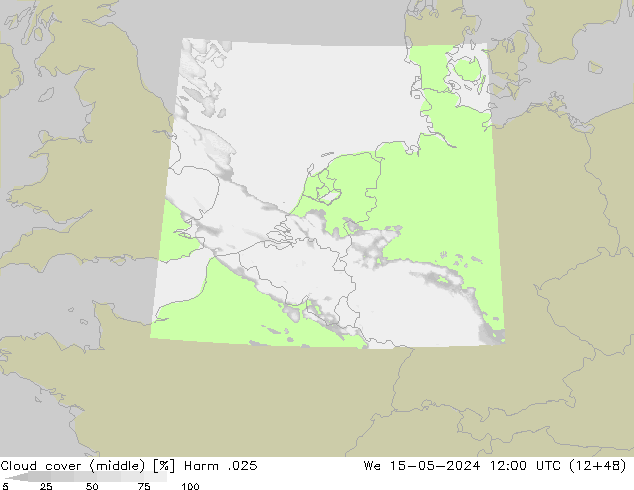Bewolking (Middelb.) Harm .025 wo 15.05.2024 12 UTC