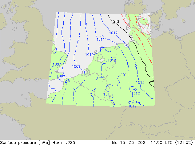 Surface pressure Harm .025 Mo 13.05.2024 14 UTC