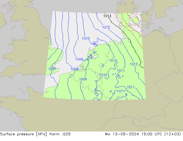 Atmosférický tlak Harm .025 Po 13.05.2024 15 UTC