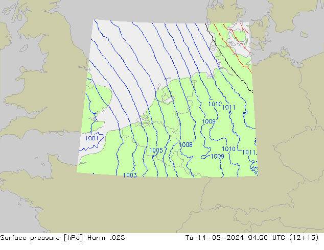 Surface pressure Harm .025 Tu 14.05.2024 04 UTC