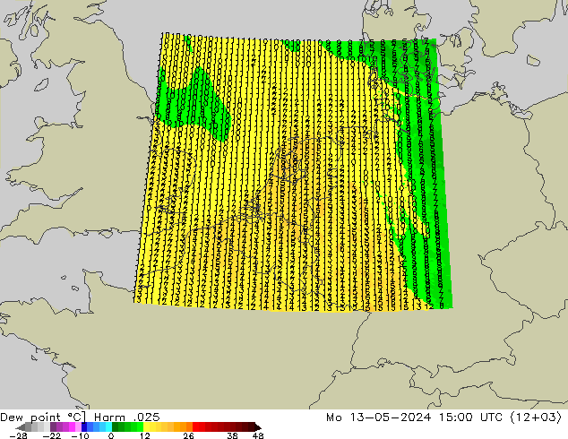 Dew point Harm .025 Mo 13.05.2024 15 UTC