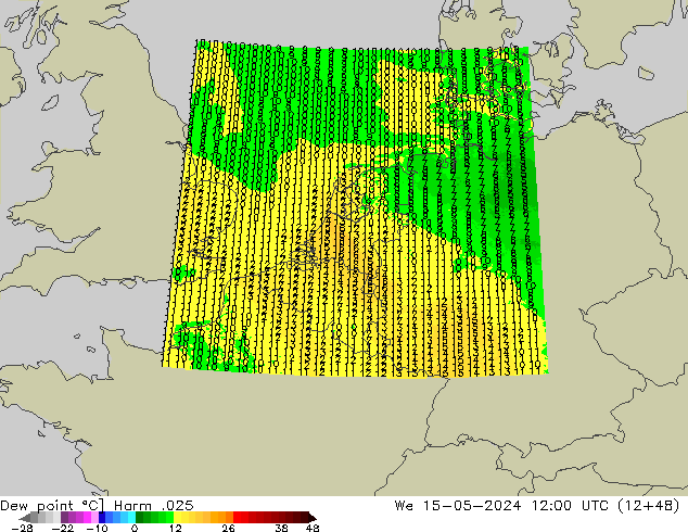 Rosný bod Harm .025 St 15.05.2024 12 UTC